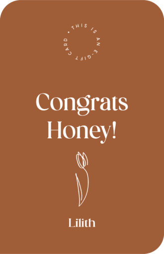 Congrats Honey!