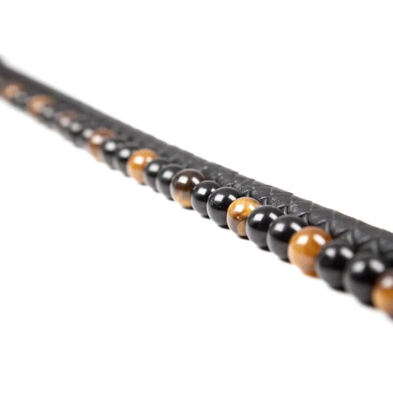 Tiger Eye and Leather Bracelet - Image 3