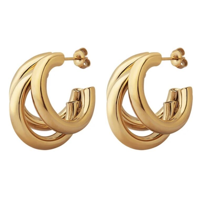 Triple Hoop earrings - Image 3