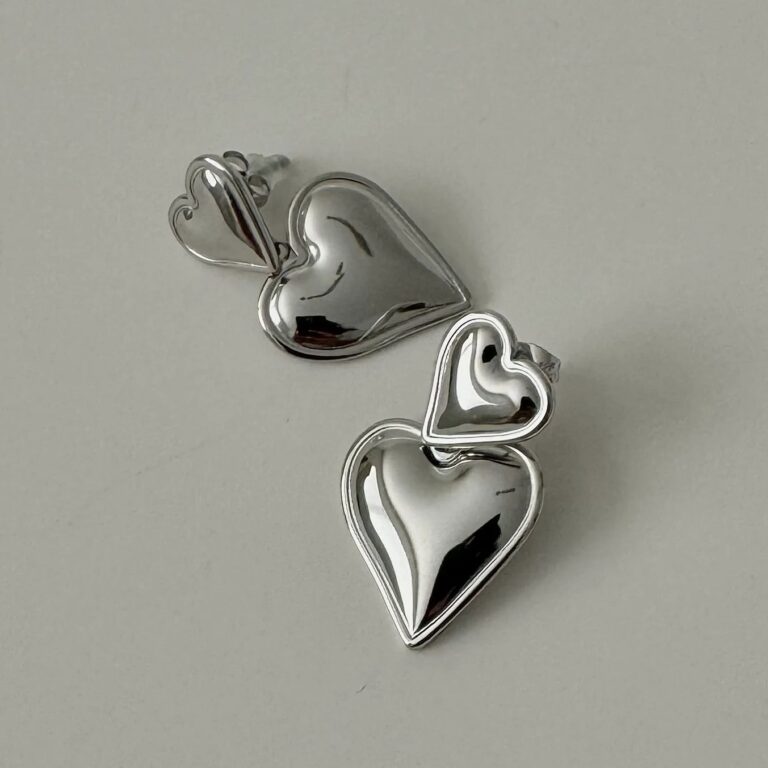 Double Hearts Earrings - Image 3