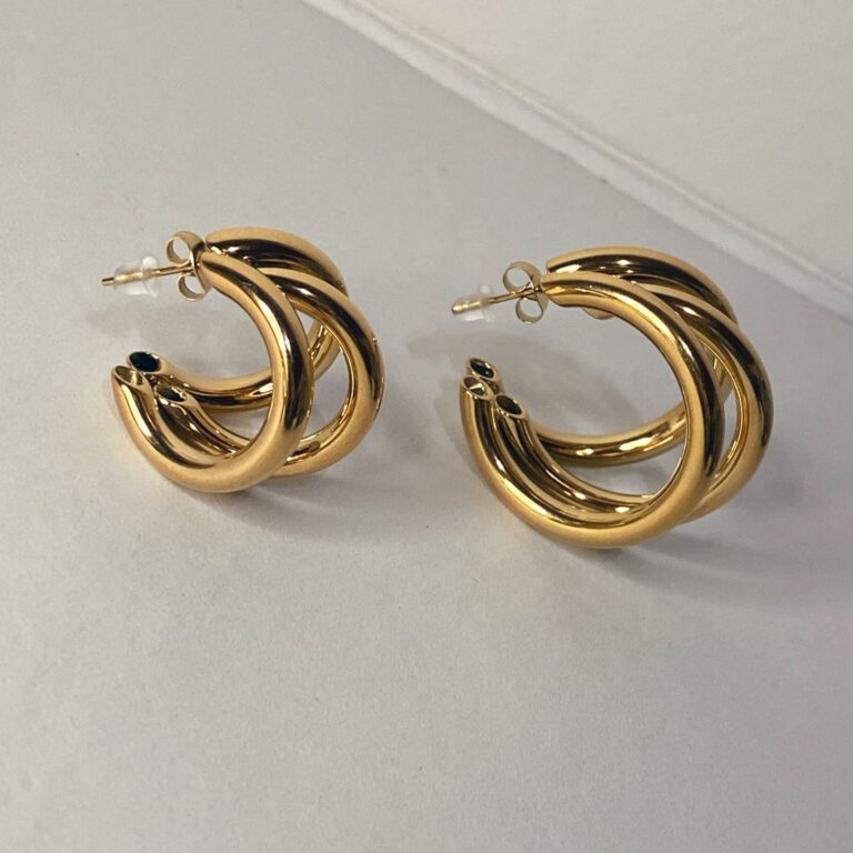 Triple Hoop earrings - Image 4