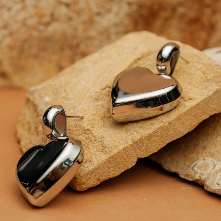 Steel Love Earrings - Image 3