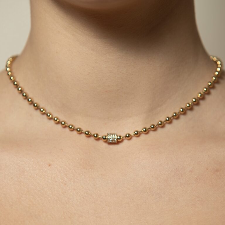 Sphere Zirconia Necklace - Image 5