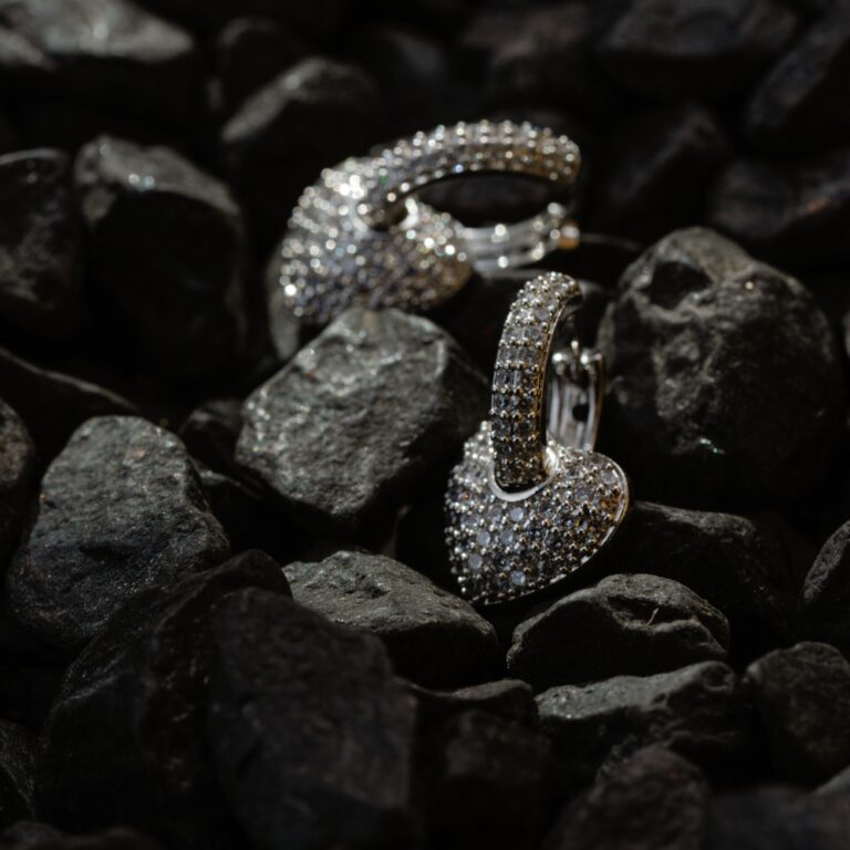 Zirconia Heartbeat Hoop - Image 4