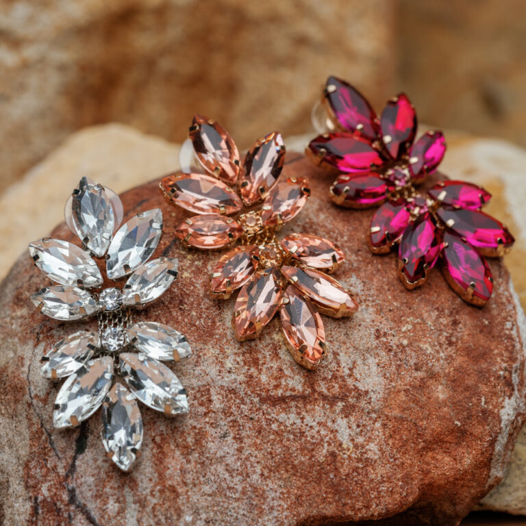Crystal Blossom Earrings - Image 3