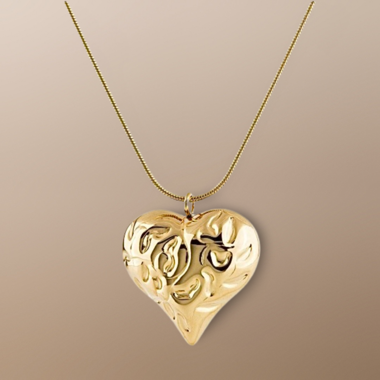 Embossed Heart Necklace