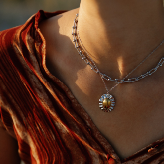 Dual Tone Steel Necklace