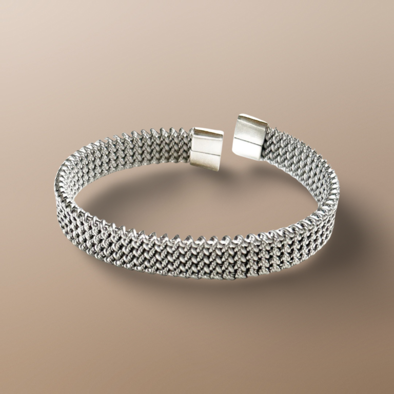 Steel Mesh Cuff Bracelet - Image 2