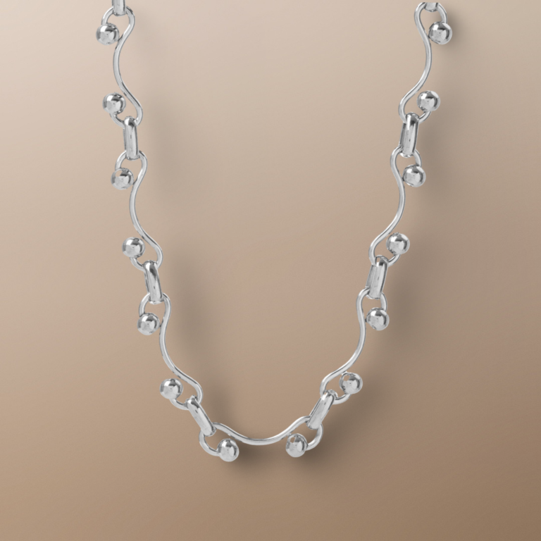 Chain Necklace with Bead Accents - Image 2