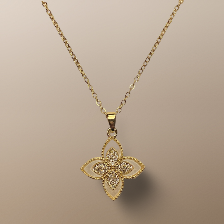Golden Bloom Charm Necklace