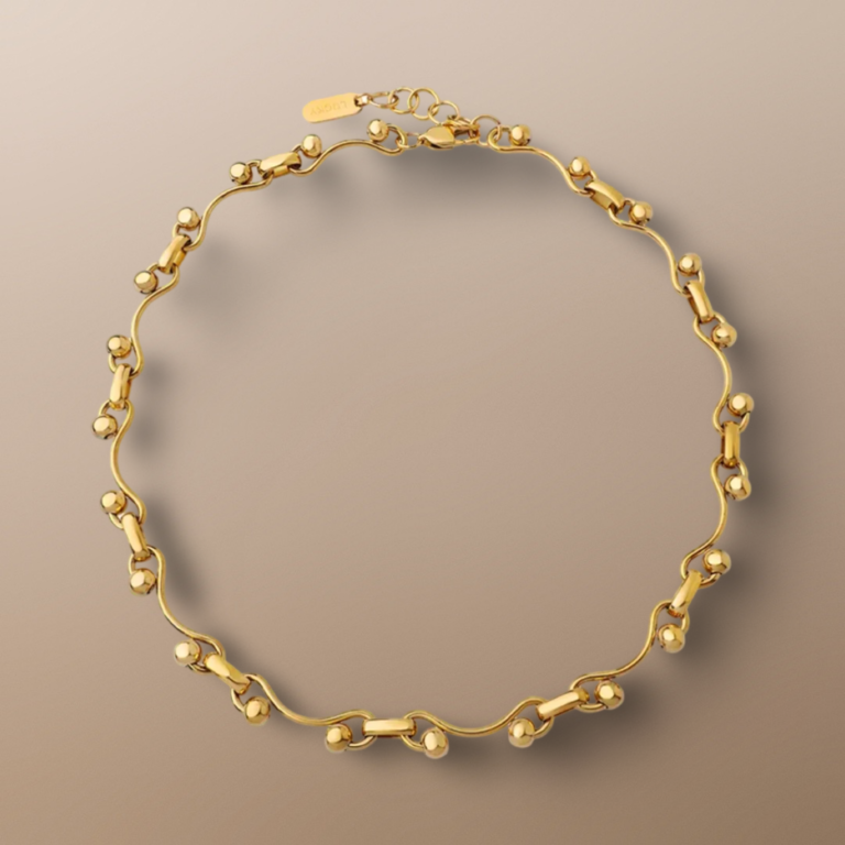 Chain Necklace with Bead Accents