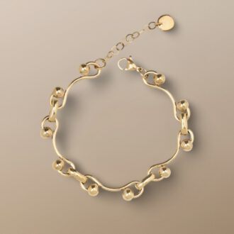 Chain Bracelet with Bead Accents