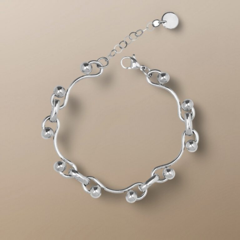 Chain Bracelet with Bead Accents - Image 2