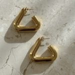 Geo Hoop Earrings