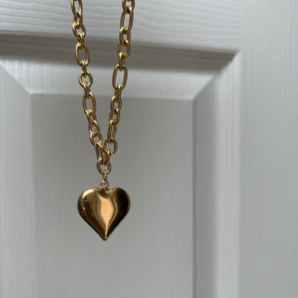 Golden Heartline Necklace