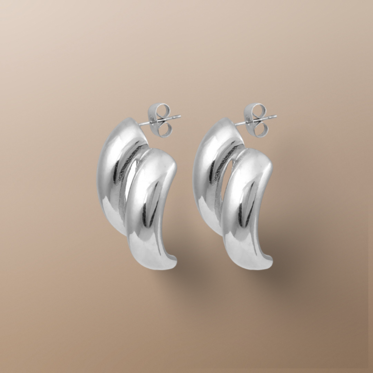 Dual Curve Earrings - Image 4