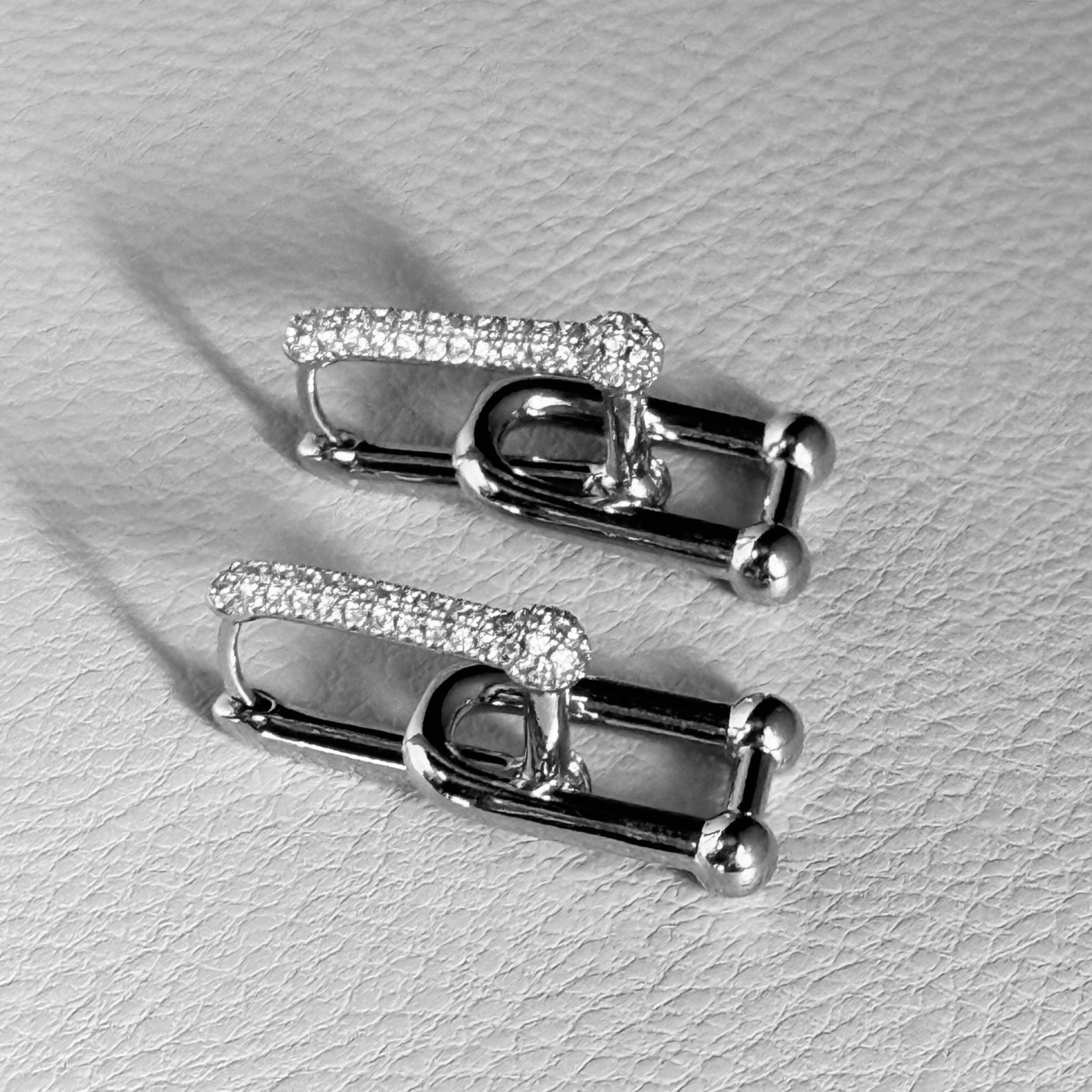 Pin Me Glam Earrings | Ασημένια Σκουλαρίκια με Ζιρκόν