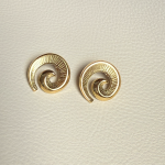 Gold Spiral Stud Earrings